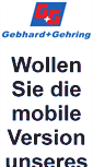 Mobile Screenshot of gebhard-gehring.de